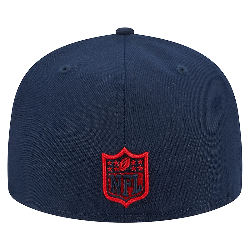 Casquette ajustée 59FIFTY Main des New England Patriots Era pour hommes, bleu marine