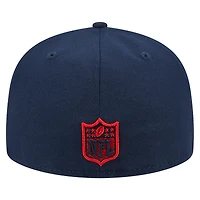 Casquette ajustée 59FIFTY Main des New England Patriots Era pour hommes, bleu marine