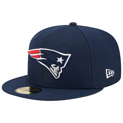 Men's New Era Navy England Patriots Main 59FIFTY Fitted Hat