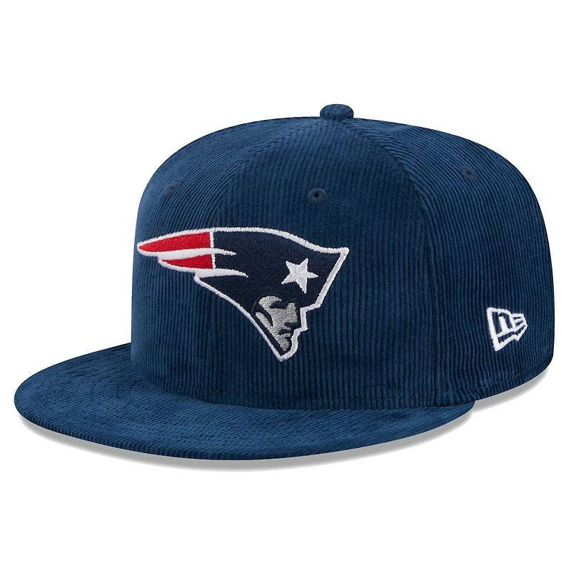 Men's New Era Navy England Patriots Throwback Corduroy 59FIFTY Fitted Hat