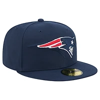 Casquette ajustée New Era bleu marine England Patriots Tri-Hit 59FIFTY pour homme