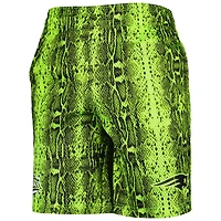 Men's New Era Neon Green England Patriots Summer Pop Shorts