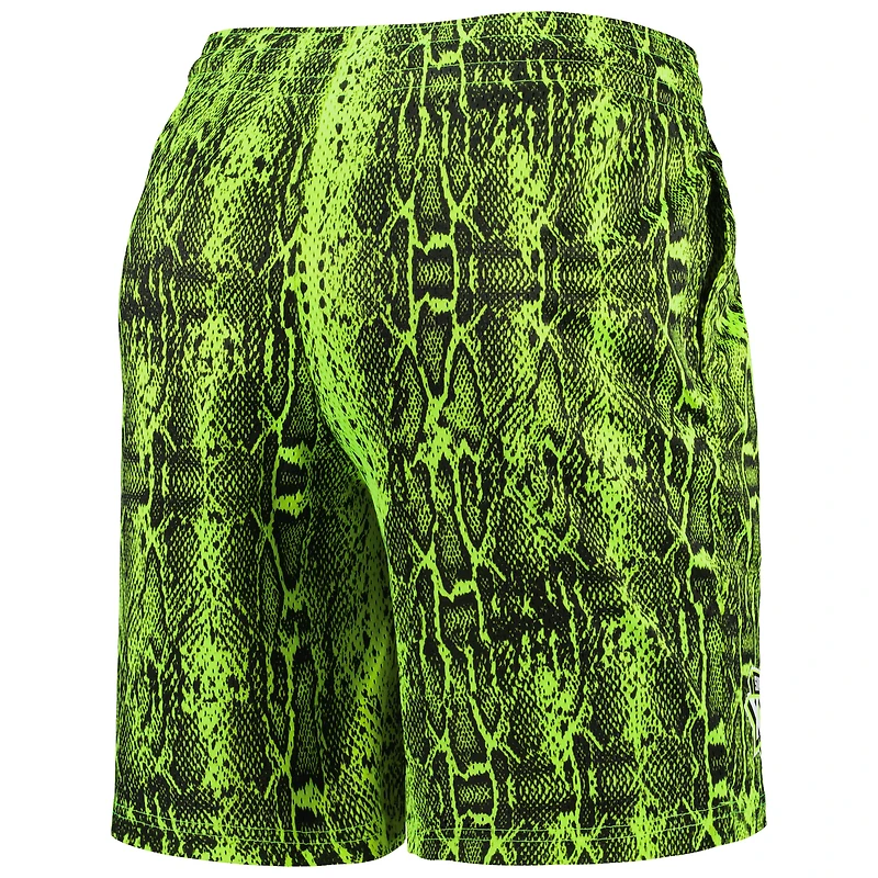 Men's New Era Neon Green England Patriots Summer Pop Shorts