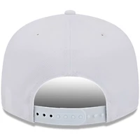 Casquette Snapback 9FIFTY Main Blanc sur Blanc New Era New England Patriots pour hommes
