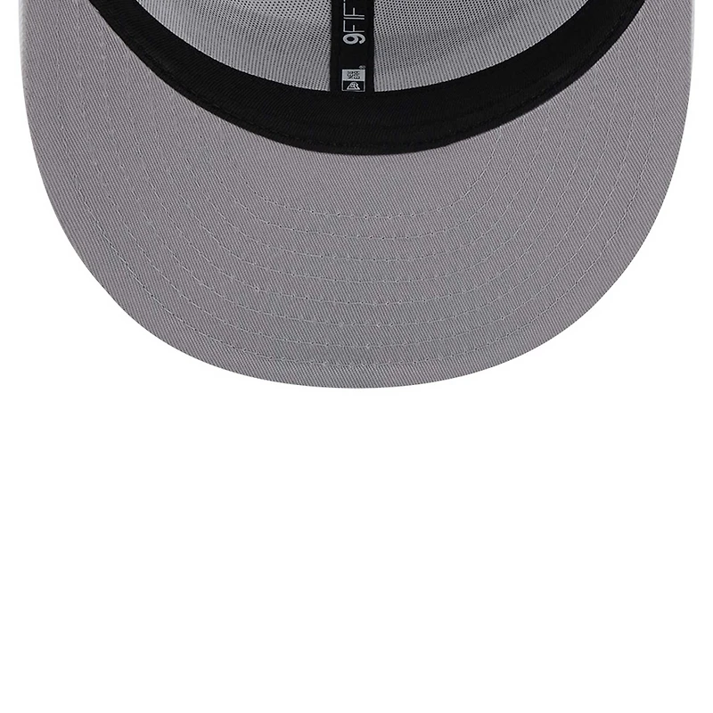 Casquette Snapback 9FIFTY Main Blanc sur Blanc New Era New England Patriots pour hommes