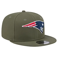 Casquette snapback New Era 9FIFTY Main des New England Patriots, couleur olive, pour homme
