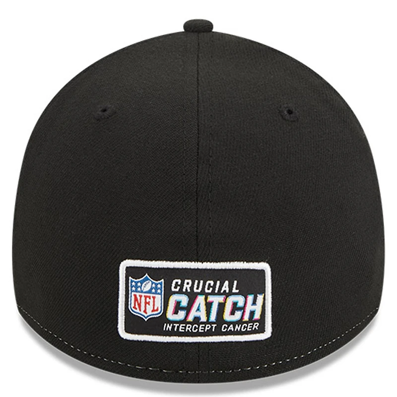 Casquette flexible New Era England Patriots 2023 NFL Crucial Catch 39THIRTY pour homme rose