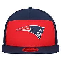 Casquette snapback New Era 9FIFTY rouge/bleu marine New England Patriots pour homme