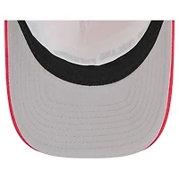 Casquette ajustable New Era rouge New England Patriots Linear A-Frame 9FORTY pour homme