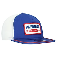 Men's New Era Royal/White New England Patriots Patch 19TWENTY Adjustable Hat
