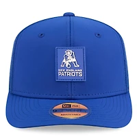 Men's New Era Royal New England Patriots 2025 Sideline Throwback 9SEVENTY Trucker Adjustable Hat