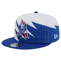 Casquette Snapback New Era Royal New England Patriots Throwback 9FiFTY pour homme