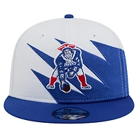 Casquette Snapback New Era Royal New England Patriots Throwback 9FiFTY pour homme