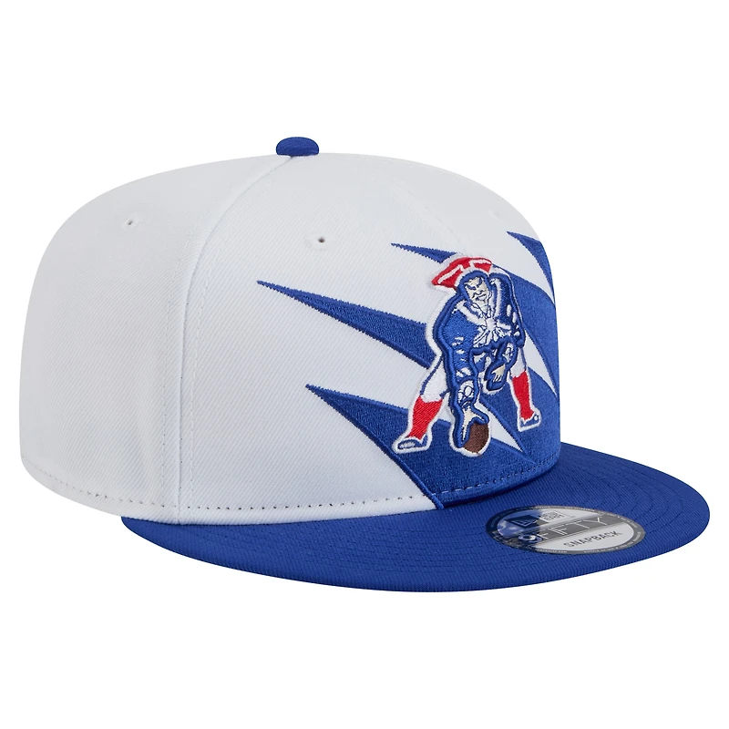 Casquette Snapback New Era Royal New England Patriots Throwback 9FiFTY pour homme
