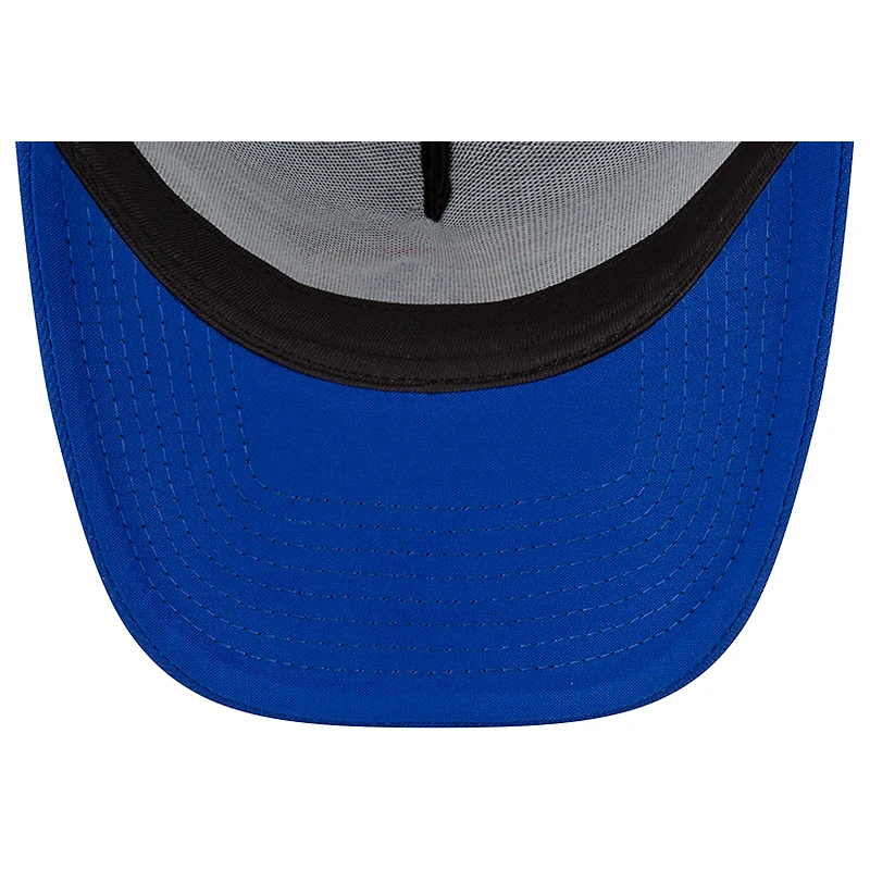 New Era Royal New England Patriots Throwback Logo A-Frame Trucker 9FORTY Casquette réglable pour homme