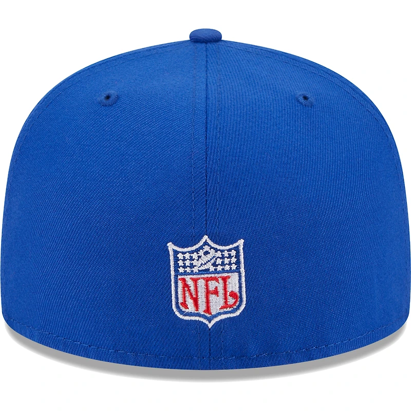 Casquette ajustée 59FIFTY Royal New England Patriots Throwback Main Era pour hommes