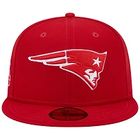 Casquette ajustée 59FIFTY pour homme New Era Scarlet England Patriots Super Bowl XXXVI Main Patch