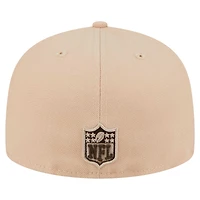 Men's New Era Tan England Patriots Candied Pecan 59FIFTY Fitted Hat