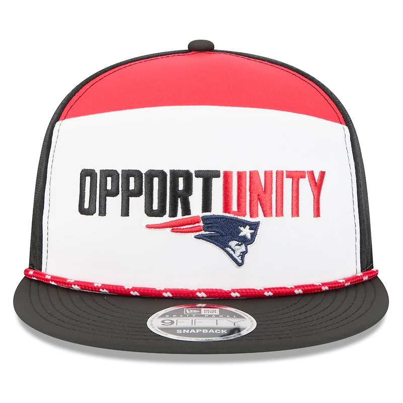 Casquette snapback New Era 9FIFTY blanche et noire pour homme