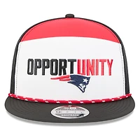 Casquette snapback New Era 9FIFTY blanche et noire pour homme