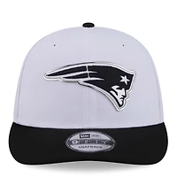 Men's New Era  White/Black New England Patriots 2026 NFL Draft Pre-Curved 9FIFTY Snapback Hat