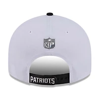 Men's New Era  White/Black New England Patriots 2026 NFL Draft Pre-Curved 9FIFTY Snapback Hat