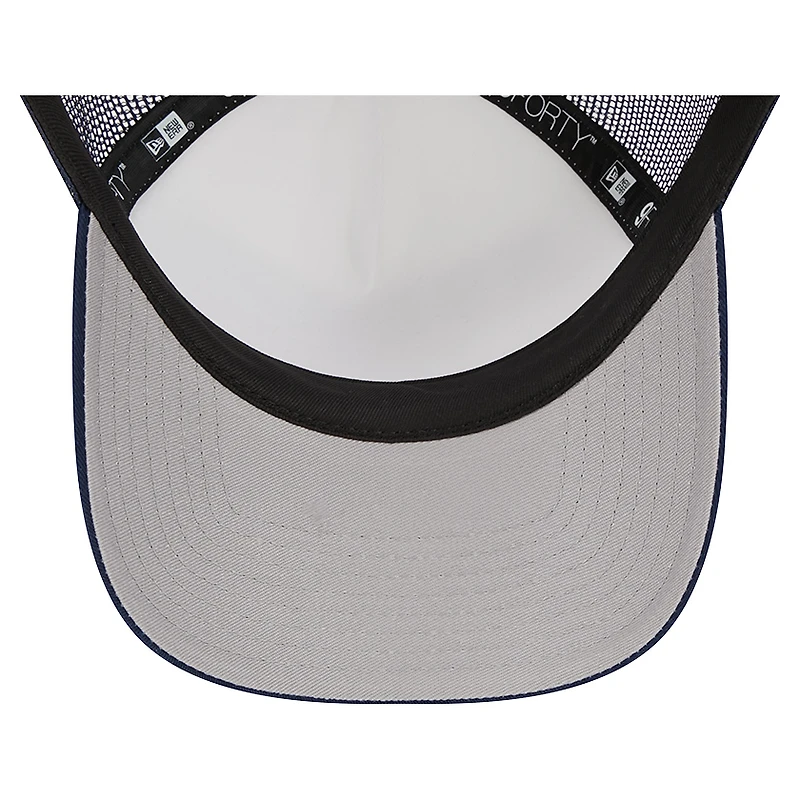 Casquette ajustable 9FORTY Stacked A-Frame Trucker New England Patriots New Era pour hommes, blanc/bleu marine