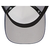 Casquette ajustable 9FORTY Stacked A-Frame Trucker New England Patriots New Era pour hommes, blanc/bleu marine