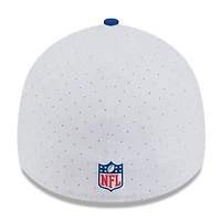 Men's New Era  White/Royal England Patriots 2025 NFL Training Camp Throwback Logo 39THIRTY Flex Hat