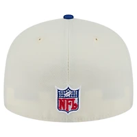 Casquette ajustée New Era England Patriots Throwback Main 59FIFTY pour homme, blanc/bleu roi