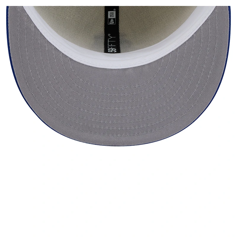 Casquette ajustée New Era England Patriots Throwback Main 59FIFTY pour homme, blanc/bleu roi
