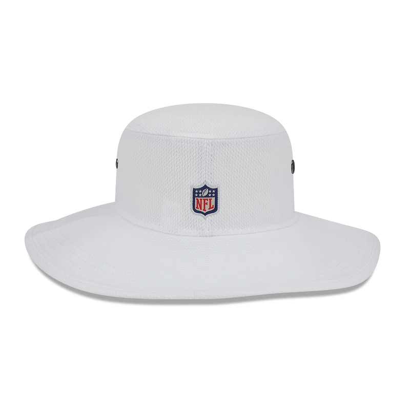 Men's New Era White New England Patriots 2023 NFL Training Camp Panama Bucket Hat