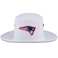 Men's New Era White New England Patriots 2024 NFL Training Camp Panama Bucket Hat