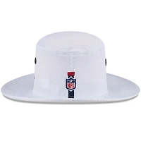 Men's New Era White New England Patriots 2024 NFL Training Camp Panama Bucket Hat