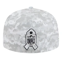 Casquette ajustée New Era blanche England Patriots 2025 Salute to Service Fan Pack 59FIFTY pour homme