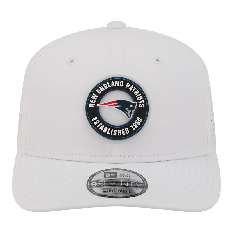 Men's New Era White New England Patriots COOLERA 9SEVENTY Adjustable Hat