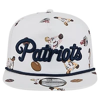 Men's New Era  White New England Patriots Team Cheer 19TWENTY Snapback Hat