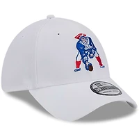 Casquette flexible 39THIRTY Throwback des New England Patriots Era pour hommes, blanche