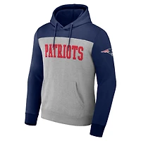Collection NFL x Darius Rucker pour hommes par Fanatics Heather Grey New England Patriots Sweat à capuche color block