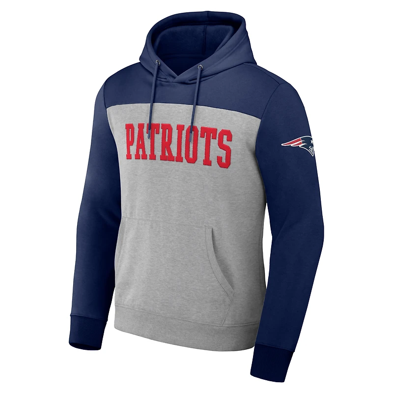 Collection NFL x Darius Rucker pour hommes par Fanatics Heather Grey New England Patriots Sweat à capuche color block