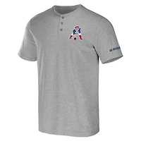 Men's NFL x Darius Rucker Collection by Fanatics Heather Gray New England Patriots Henley T-Shirt