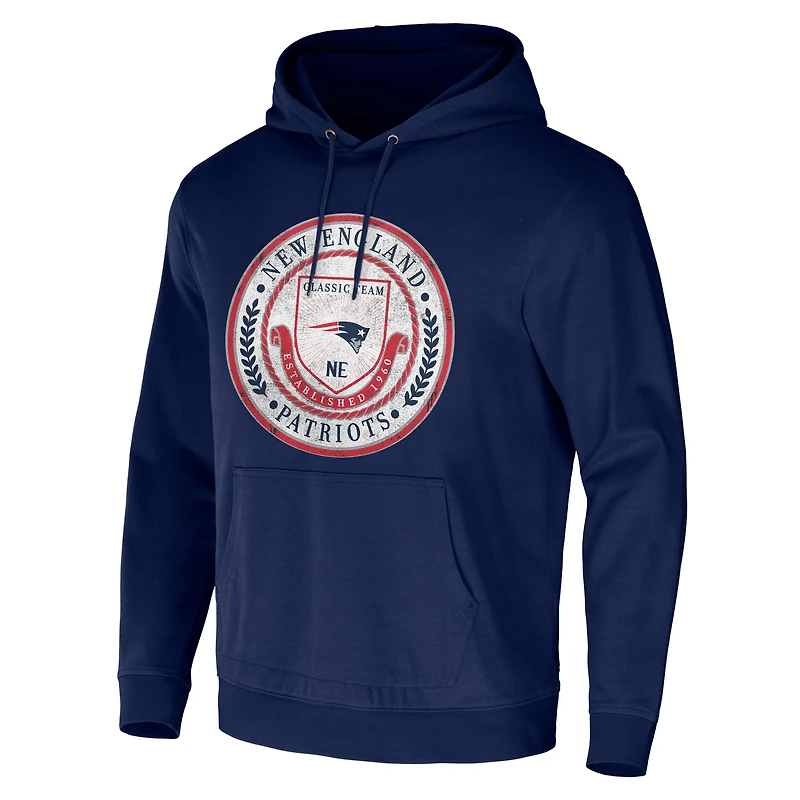 Sweat à capuche délavé pour homme de la collection NFL x Darius Rucker par Fanatics, bleu marine, New England Patriots