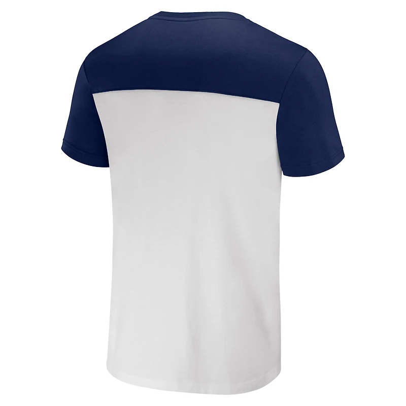 Men's NFL x Darius Rucker Collection by Fanatics White/Navy New England Patriots Colorblocked T-Shirt