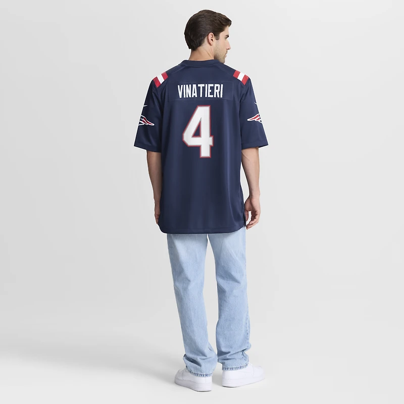 Men's Nike Adam Vinatieri Navy New England Patriots Team Retired Game Jersey