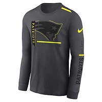Men's Nike Anthracite New England Patriots Volt Performance Long Sleeve T-Shirt
