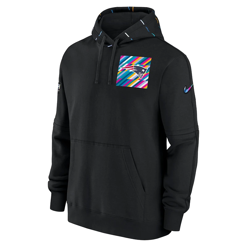 Chandail à capuchon pour homme NFL Crucial Catch Club des Patriots de la Nouvelle-Angleterre 2023 Nike - Noir