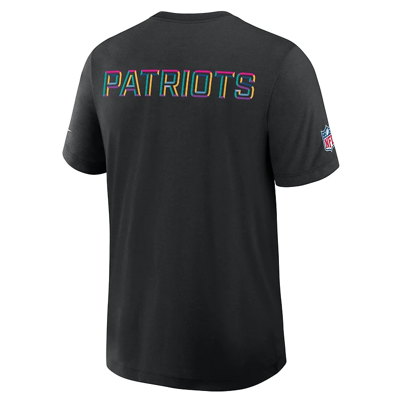 Men's Nike Black New England Patriots 2025 NFL Crucial Catch Tri-Blend Dri-FIT T-Shirt