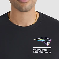 T-shirt Nike noir New England Patriots 2025 Crucial Catch Tri-Blend Dri-FIT pour homme