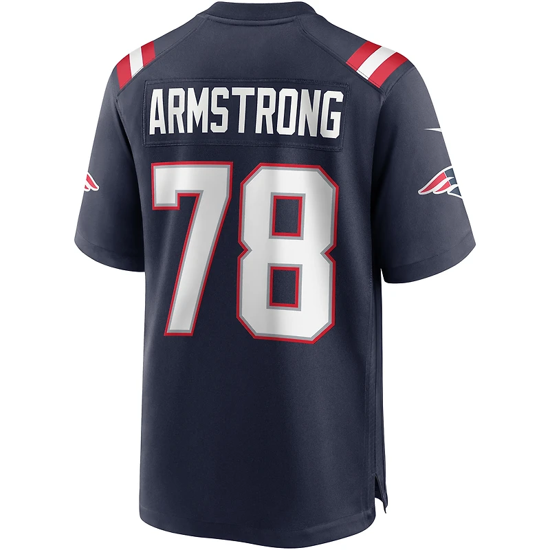 Maillot de joueur retraité Nike Bruce Armstrong Navy New England Patriots Game pour homme