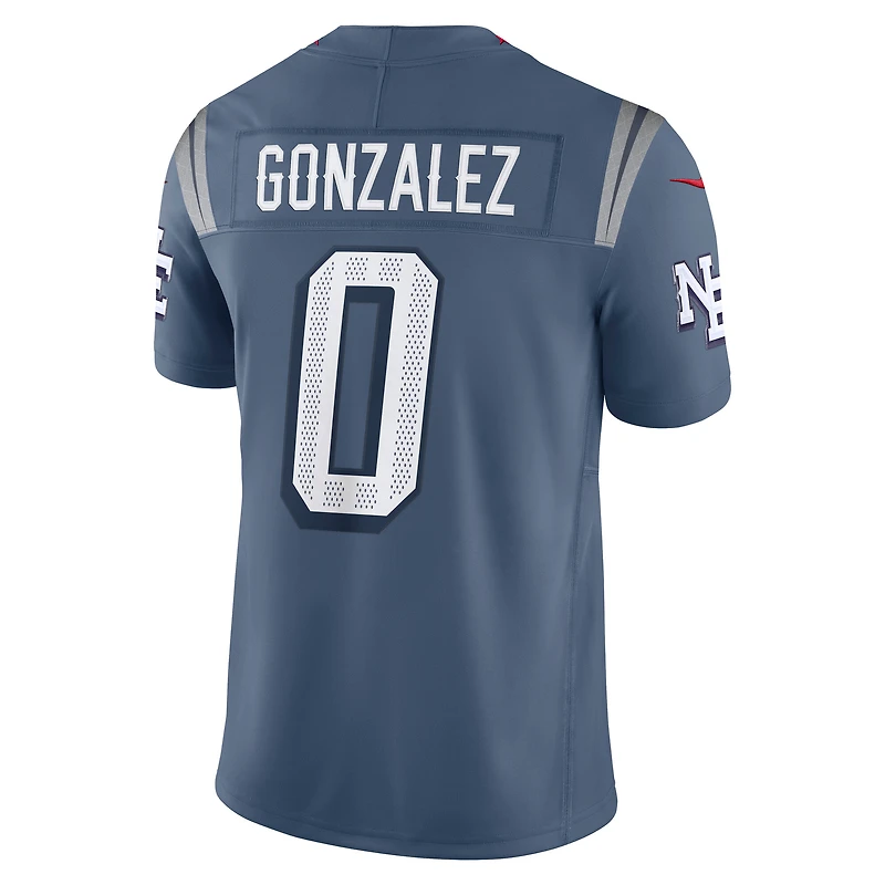 Men's Nike Christian Gonzalez Storm Blue New England Patriots 2025 Rivalries Collection Limited Jersey